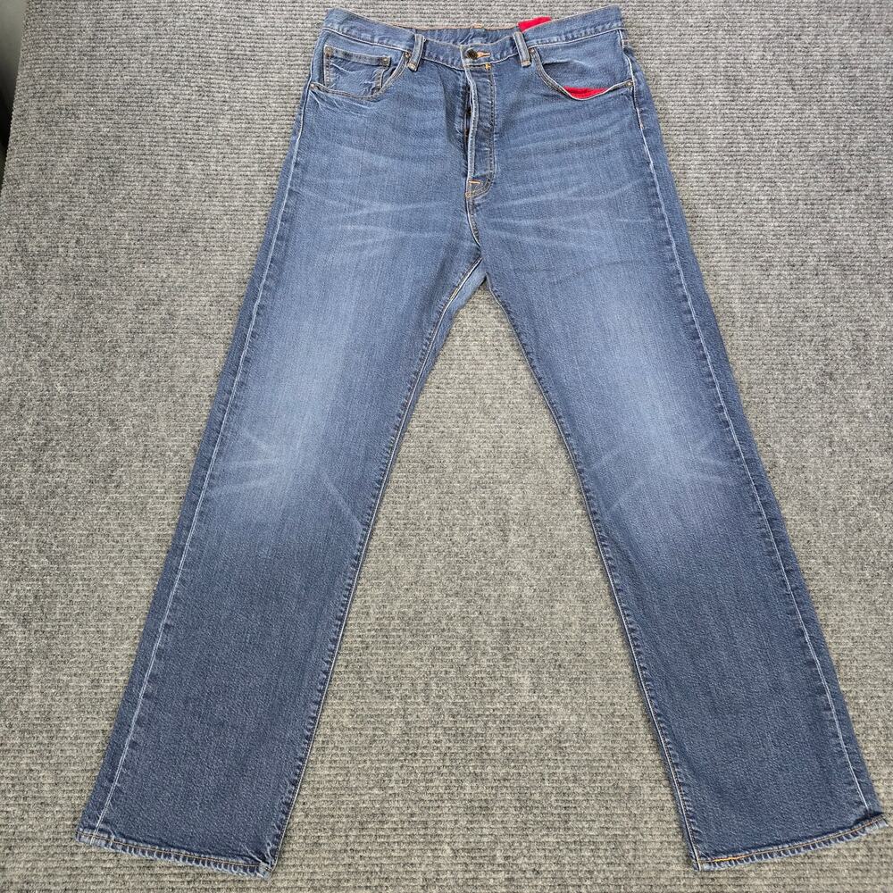 Levi's Skateboarding 501 FS Flex Straight Jeans Mens 34x32 Blue Button Fly